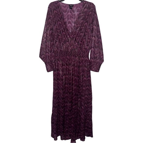 Alexa B | Long Sleeve Flowing Maxi Dress Size 18 - Picture 1 of 9